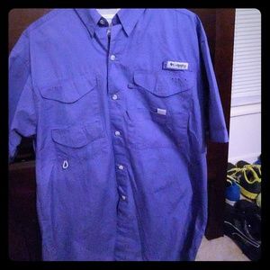 Dark purple columbia button up shirt